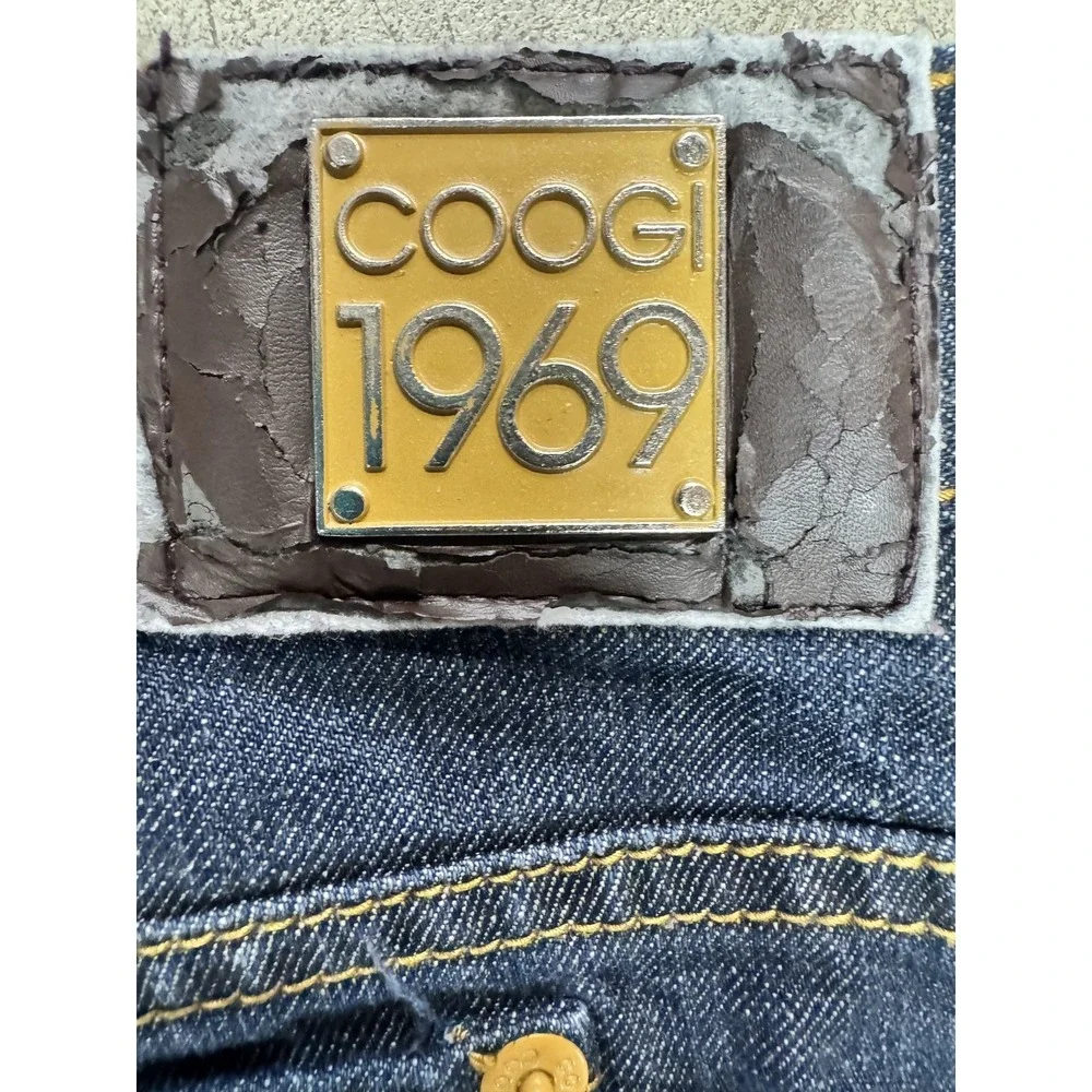 COOGI Australia Mens Dark Wash Blue Denim Relaxed Straight Leg Jeans W40 L35